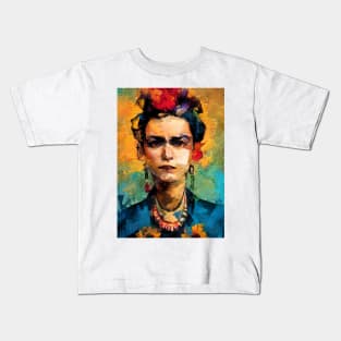 Woman 3 oil painting art #woman Kids T-Shirt